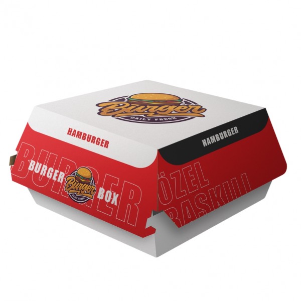 Premium Single Burger Box with Offset Printing