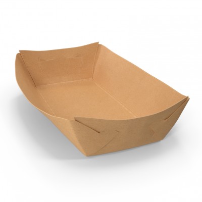 Boat-Shaped Food Tray – 16x10x4 cm (Eco-Friendly & Disposable)