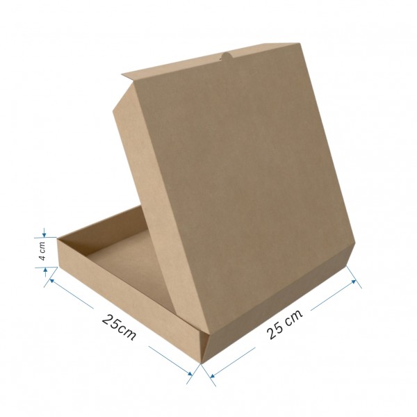 Pizza Box – 25 x 25 x 4 cm Custom Printable